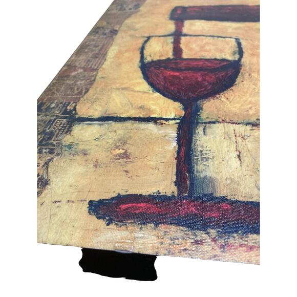 Canvas Painting By Bagnato 18"X 18"‎ Red Wine - Picture 6 of 7